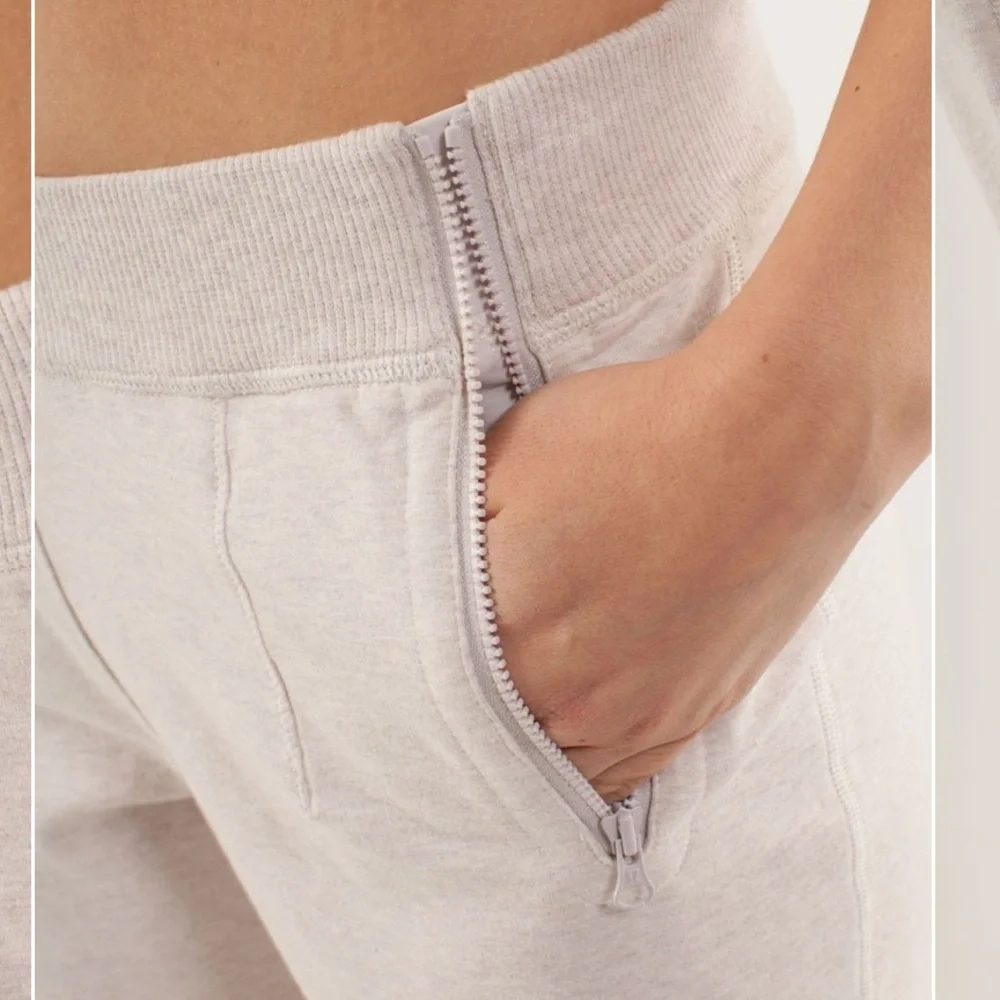 Lululemon Rejuvenate Sweat Pant size 10 in Dune zip pockets